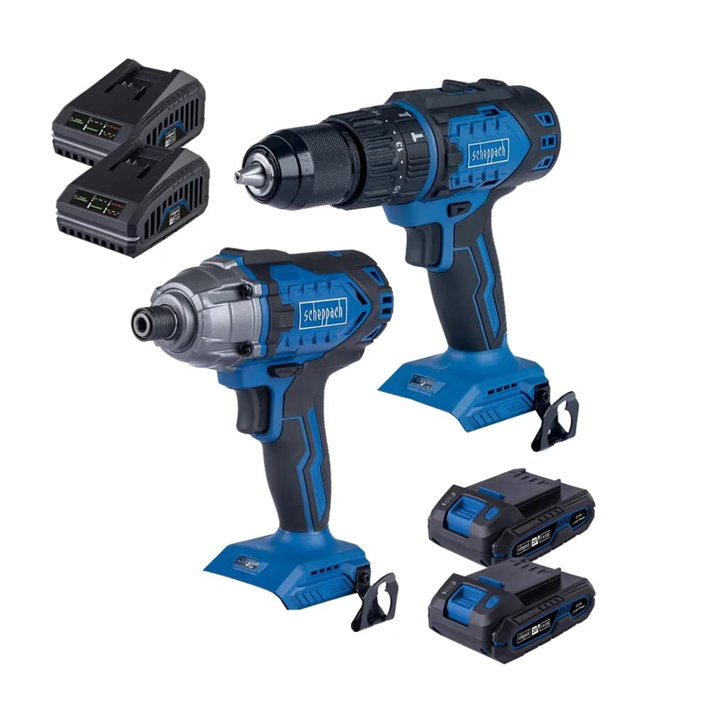 Scheppach aku set udarni odvijač i aku udarna bušilica Brushless IXES 7