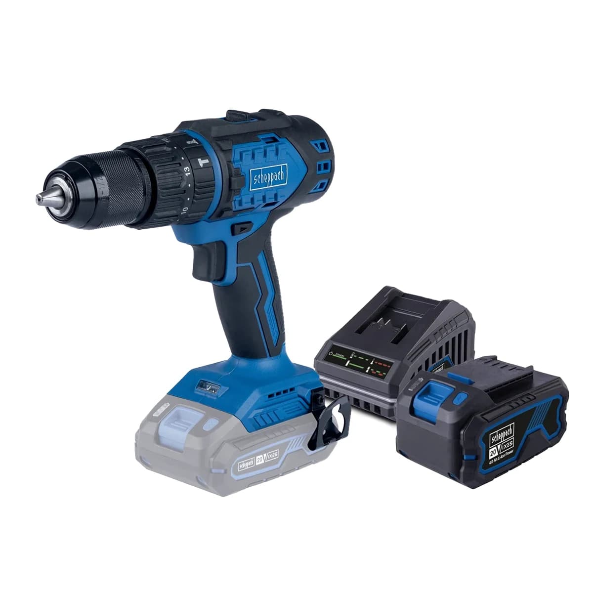Scheppach SET aku udarna bušilica odvijač Brushless IXES BC-CD60-XSS4