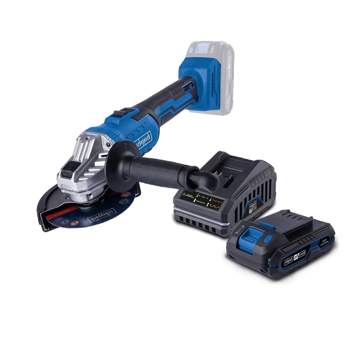 Scheppach SET aku ugaona kutna brusilica IXES C-AG125-XSS2